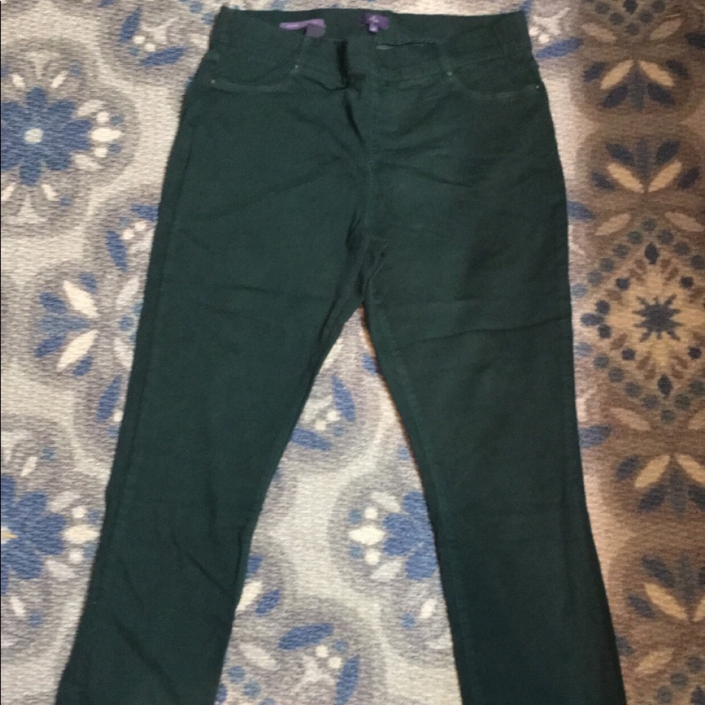 NYDJ green skinny jeans